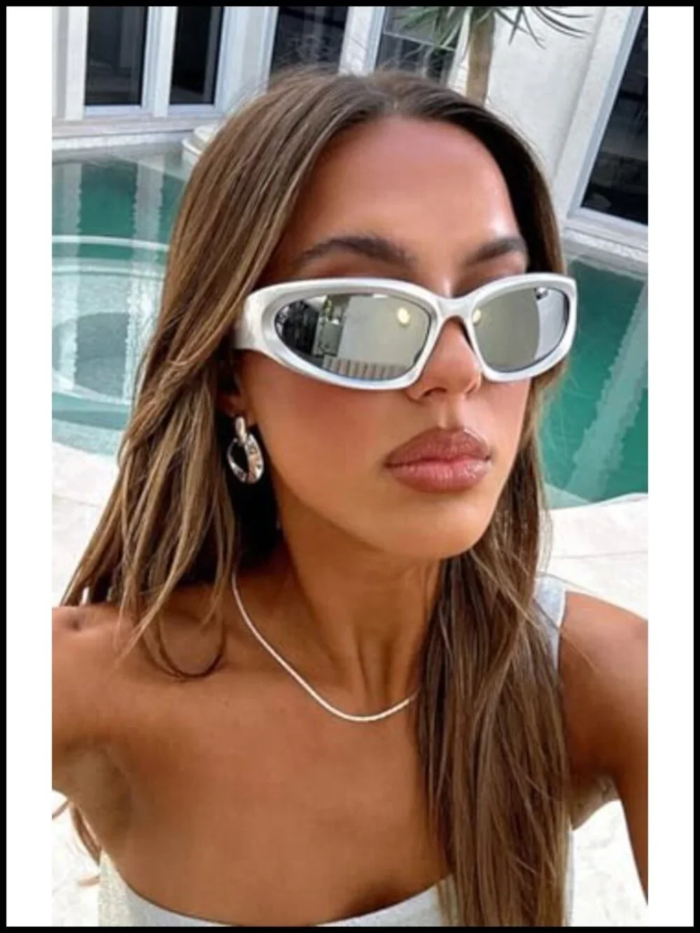 Flexible Wrap Sunglasses UV400 Protection Oval Retro Shades Unisex